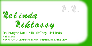 melinda miklossy business card